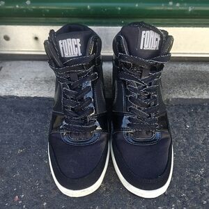 Nike Womens Force Sky High 629746-001 Black Casual Shoes Sneakers Size 8 Wedge